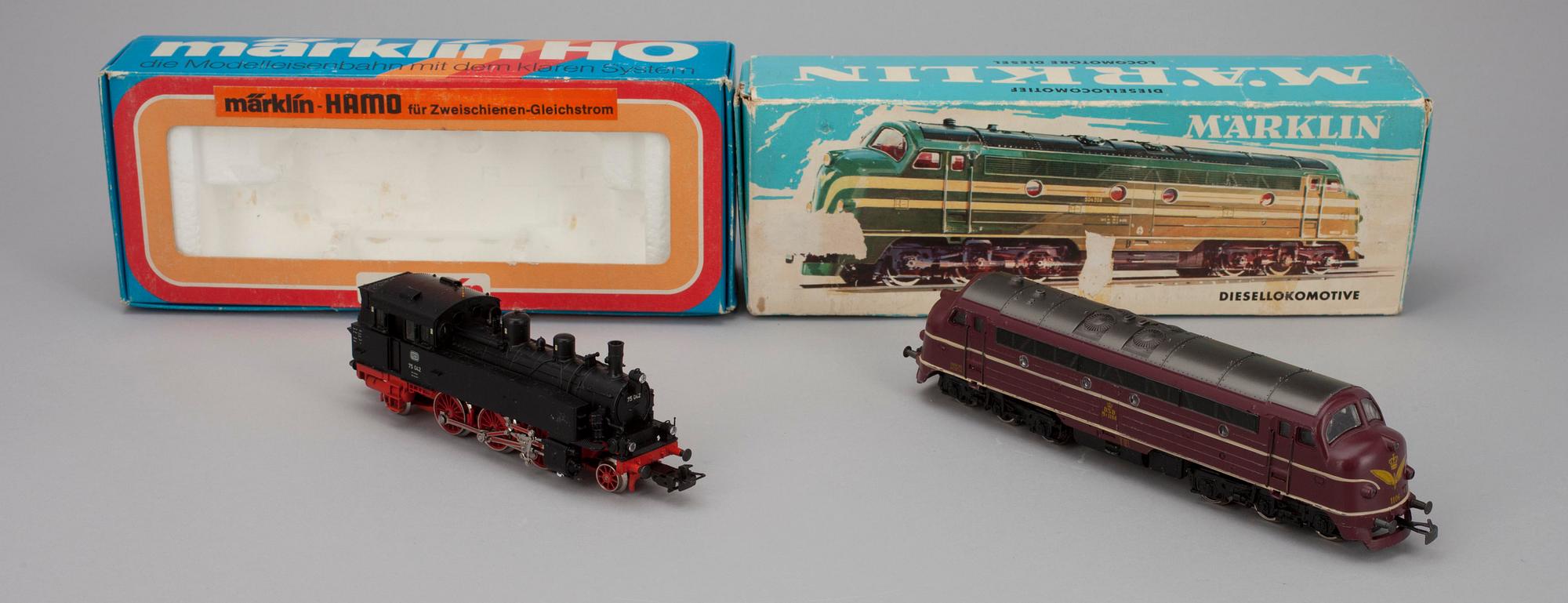 LOK, 2 st, Märklin 3067, Märklin Hamo 8313.