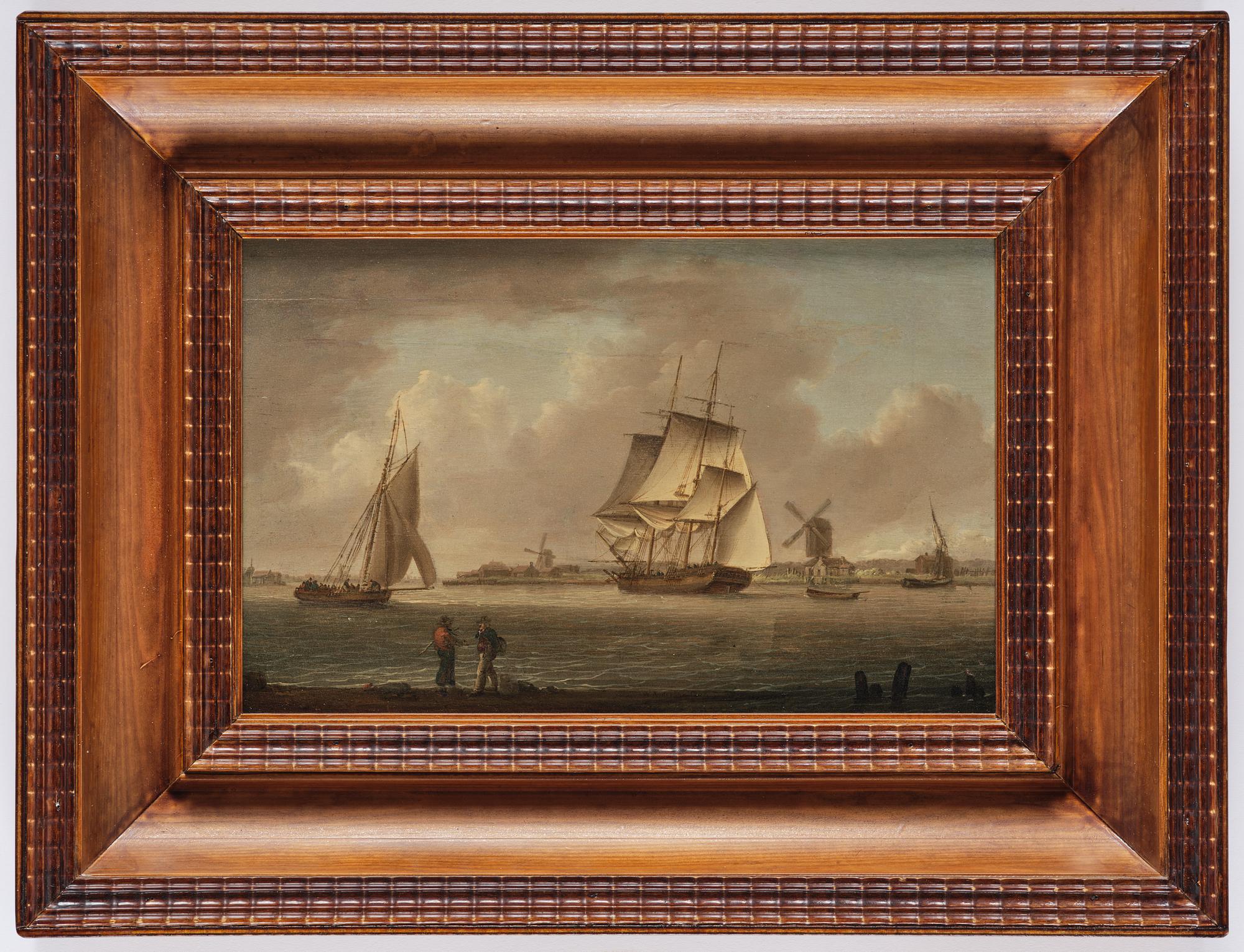 William Anderson, Full-rigger and yacht on the river.