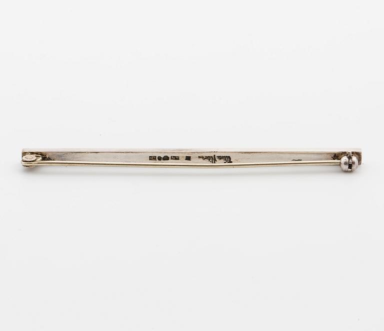 WIWEN NILSSON, brosch, silver Lund 1937,