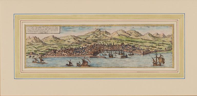 Frans Hogenberg, Palermo from the sea side.