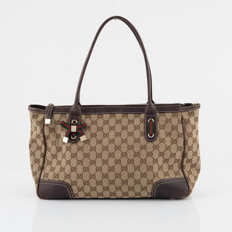 Gucci, a monogram canvas handbag.