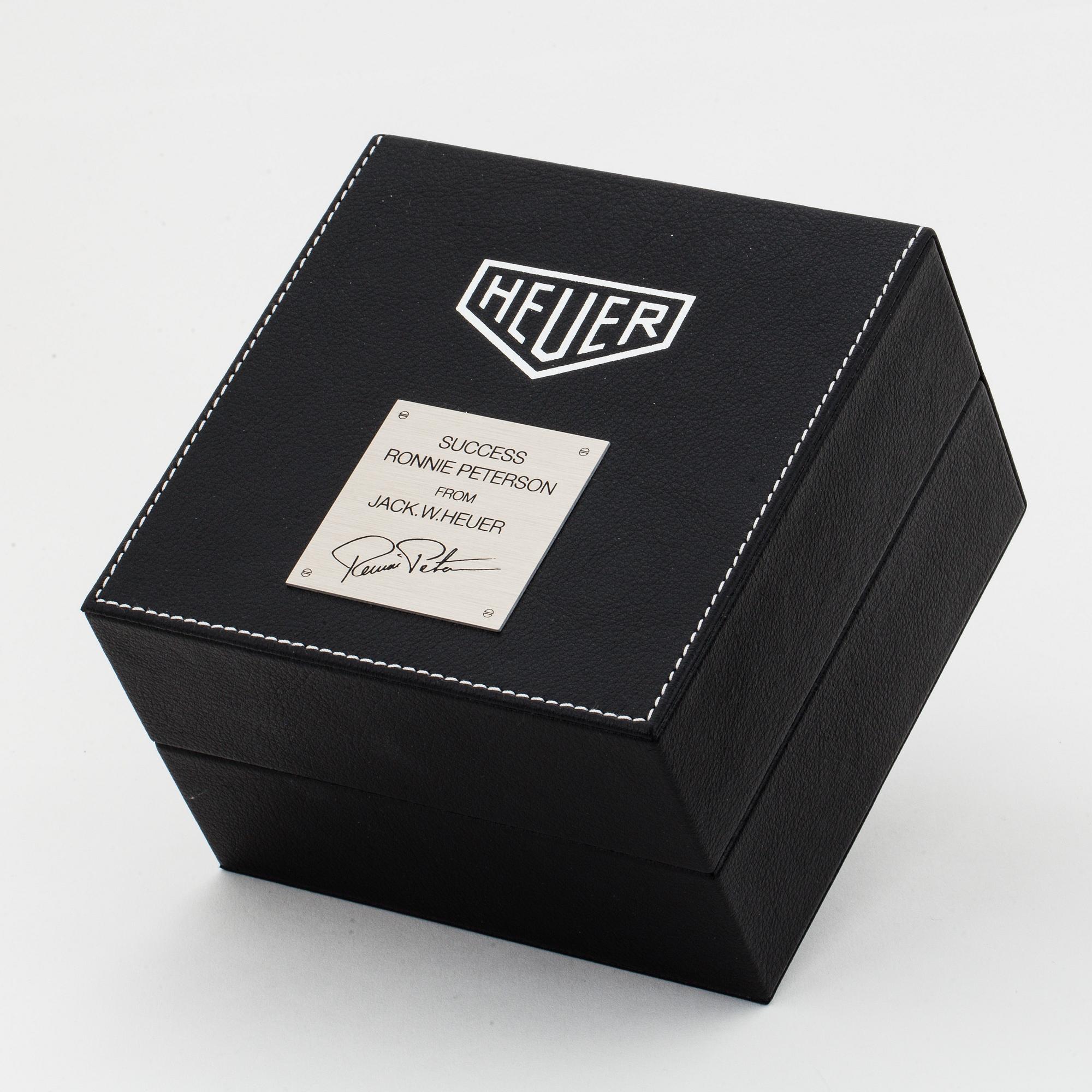 HEUER, Carrera, "Ronnie Peterson", Limited Edition,  chronograph, wristwatch, 38 mm.