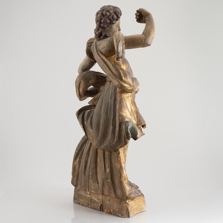 Sculpture, wood, 19th century, Standing figure.