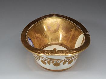 An Empire bowl, unmarked, presumably French, first half of 19th Century.