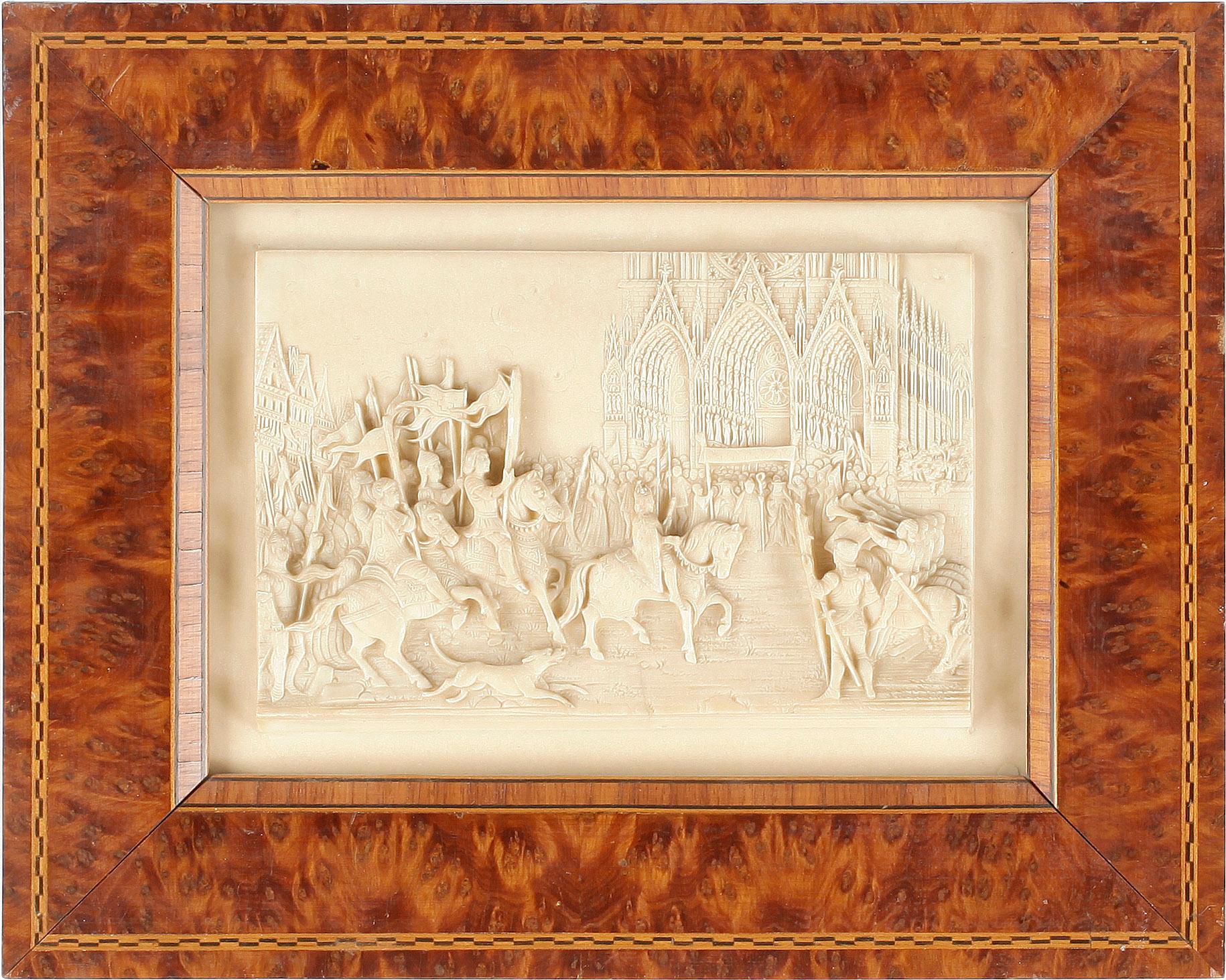 TAVLA, alabaster, 1800-tal.