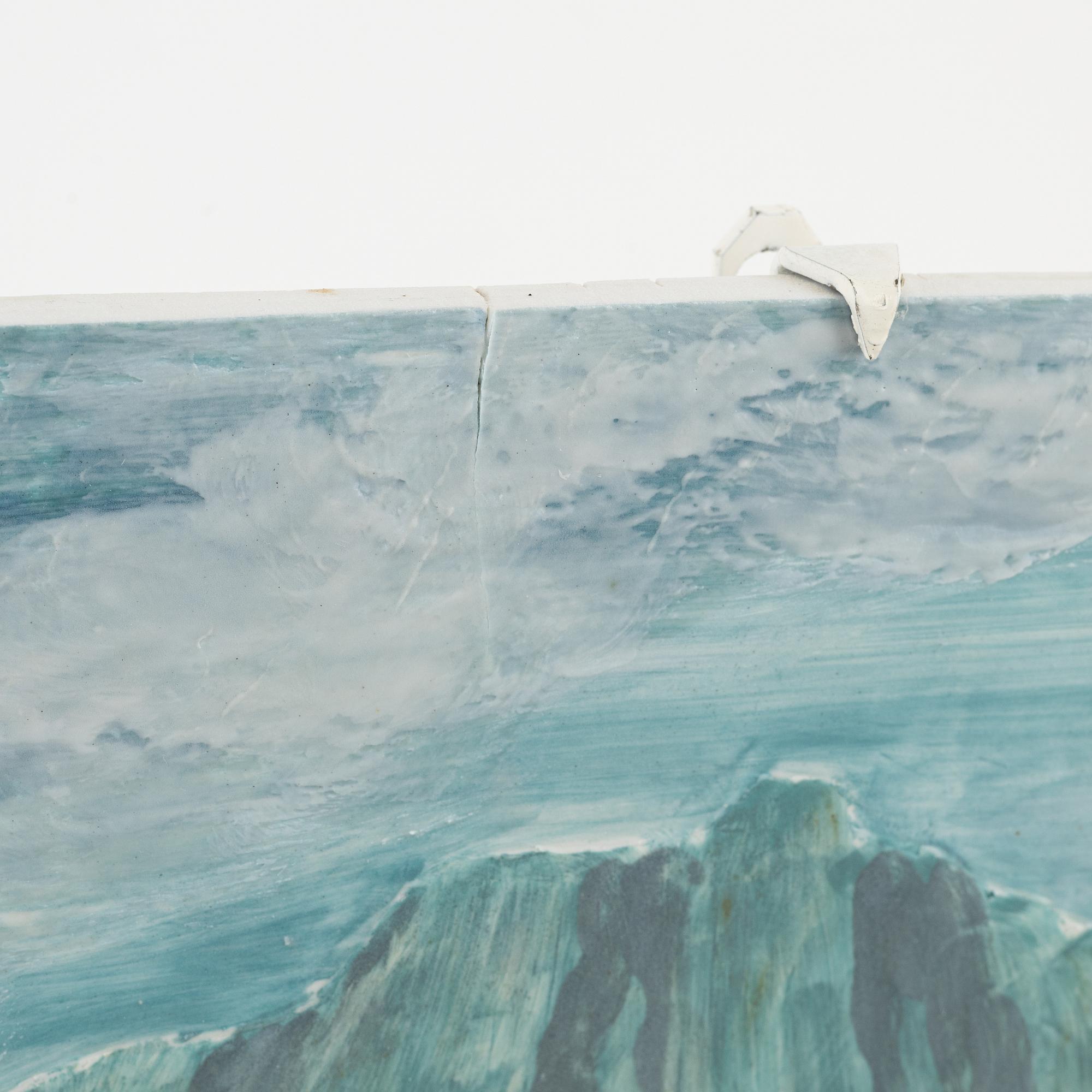 A pair of earthenware bas reliefs by Bertil Lundgren for Rörstrand, Sweden.