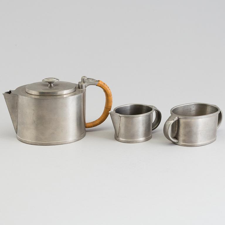 A pewter tea set from GAB, 1930-1.