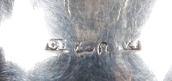 SKÅL PÅ FOT, silver, nyrokoko, Christian Hammer, Stockholm 1851.