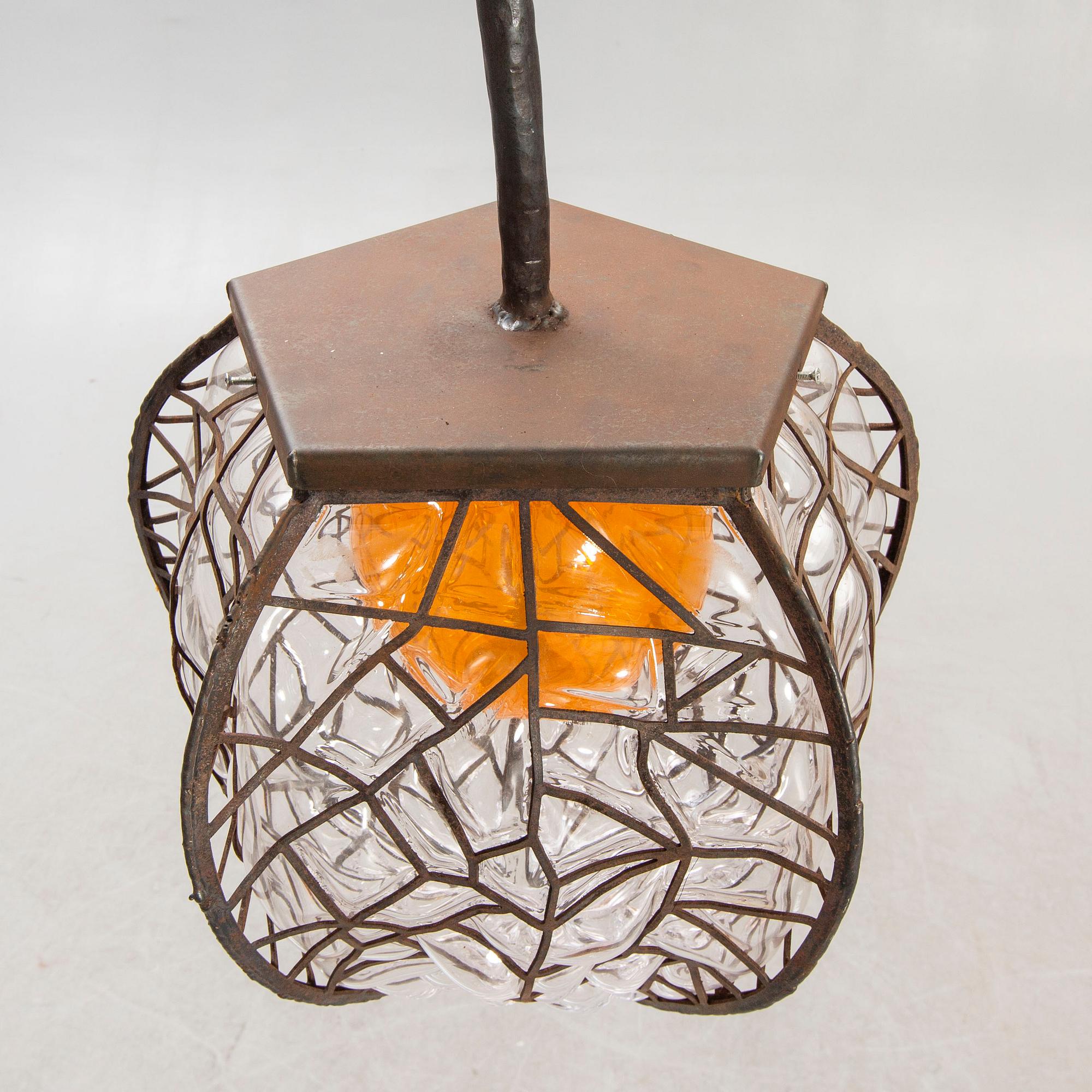 Elna Melusine Jolom, a signed numbered and dated glass and metal sculpture 5/5 2017.