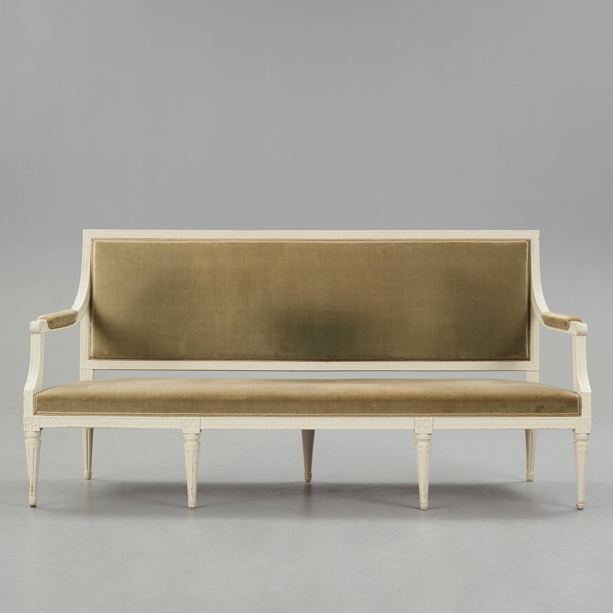 SOFFA, av Johan Lindgren (mästare i Stockholm 1770-1800), Gustaviansk.