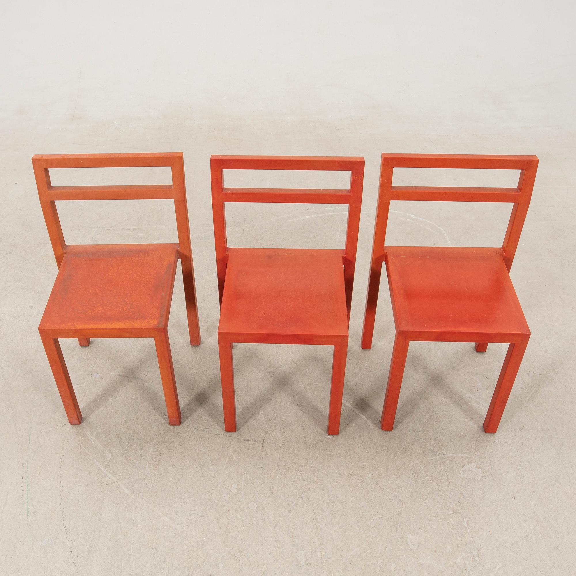 Boris Berlin & Poul Christiansen (Komplot design), chairs 7 pcs "Non" for Källemo 2000s.