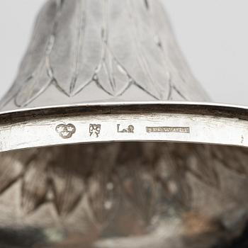 Gustaf Henrik Sidwall, sockerskålar med lock, ett par, silver, Norrköping 1793. Gustavianska.