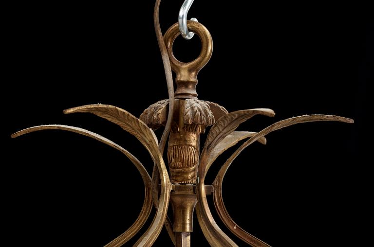 TAKLYKTA, mässing och glas, Louis XVI-stil, 1800/1900-tal. H 82.