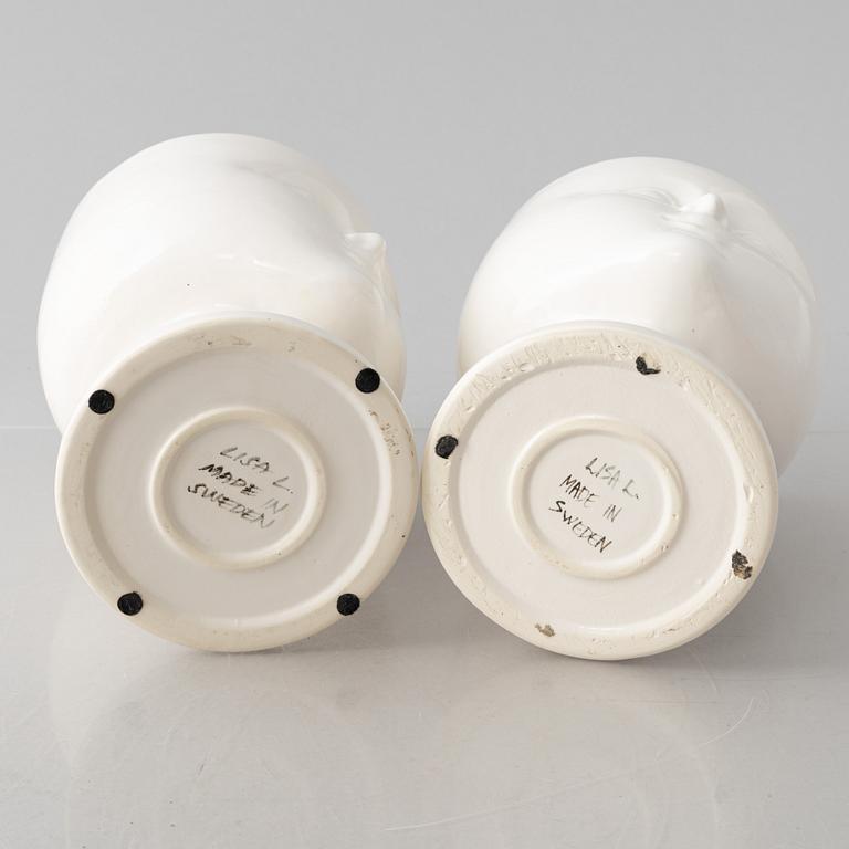 Lisa Larson, vaser, ett par, K-Studion, Gustavsberg.