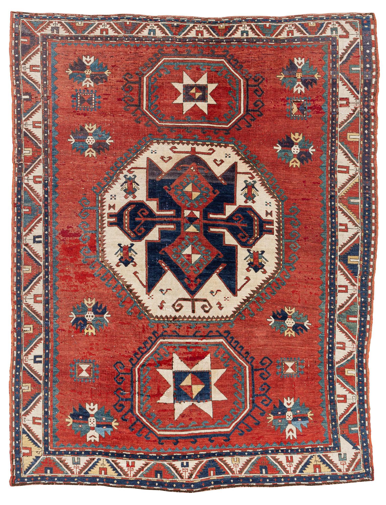 Matta, antik Lori Pambak, Kazak området, södra Kaukasus, ca 262 x 200 cm.