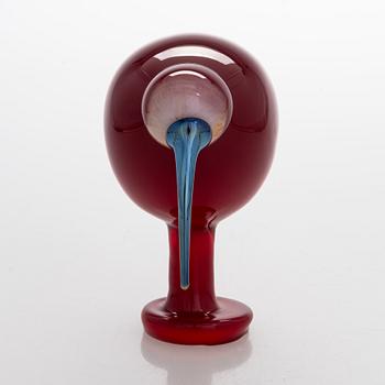 Oiva Toikka, glasfågel, signerad O. Toikka Nuutajärvi.