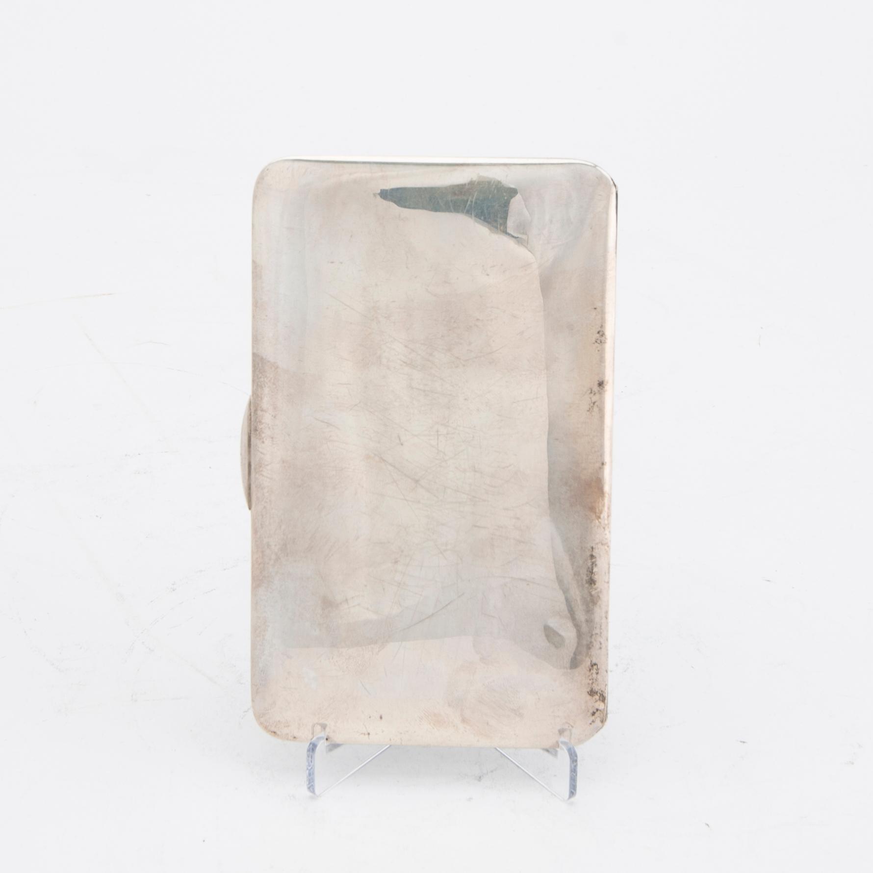 A possibly Indian 20th century silver cigarette case, weight 226 grams.