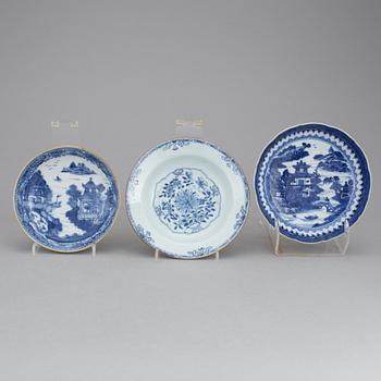 PARTI PORSLIN, 15 delar, kompaniporslin, Kina, 1700-tal.