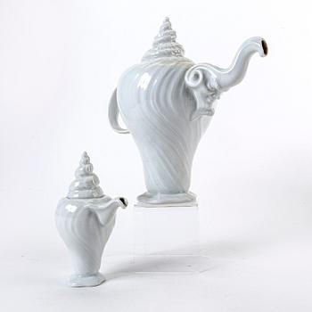 An Arje Griegst four parts "Triton"service parts Royal Copenhagen Denmark porcelain 1992-99.