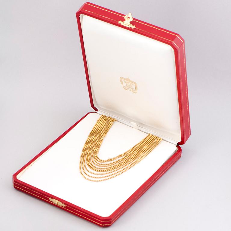 A CARTIER NECKLACE, 'Draperie De Decollete', 18K gold.