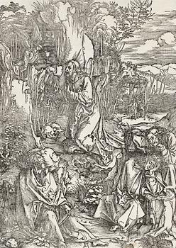 428. Albrecht Dürer, "Christ on the mount of olives", from "The large passion".