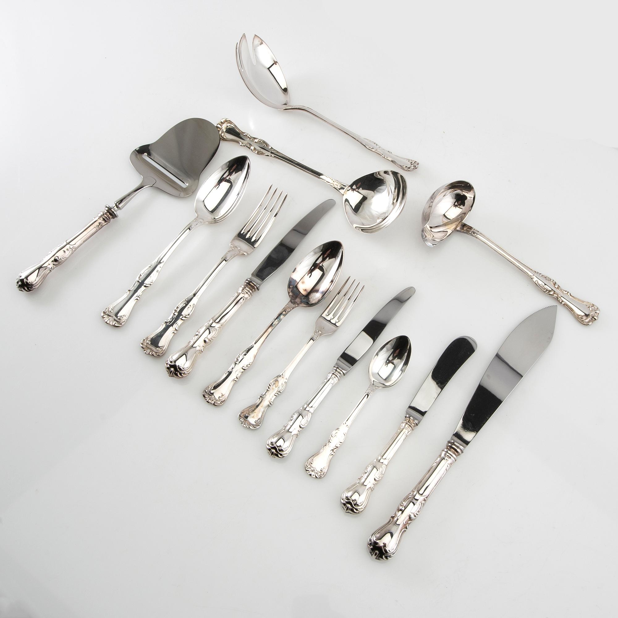 Cutlery 91 dlr "Prince Albert" silver GAB Eskilstuna 1976-1996.