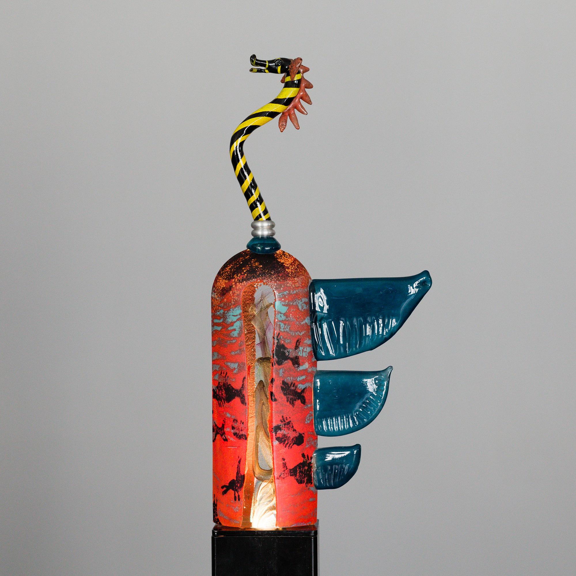 KJELL ENGMAN, a unique glass sculpture for Kosta Boda, Sweden.