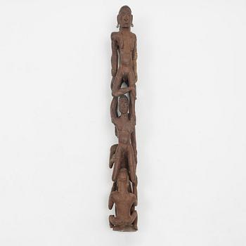 A large Asmat wood carving/sculpture, Indoniesia, Jakarta, 20th Century.