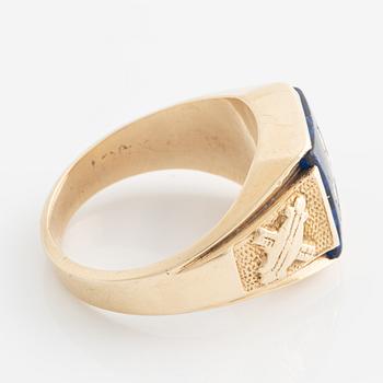 Ring Freemason ring, 10K gold.