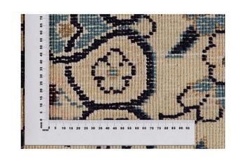 An old part silk Nain carpet ca 187 x 116 cm.