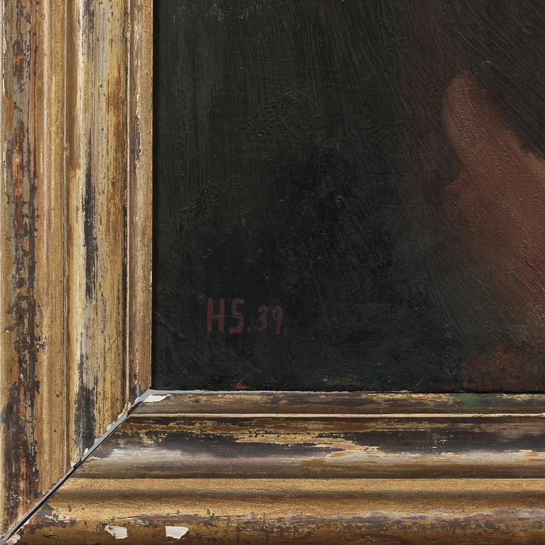 HUGO SIMSON, olja på pannå, signerad och daterad -39.