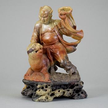 FIGURGRUPP, soapstone, Kina 1900-tal.