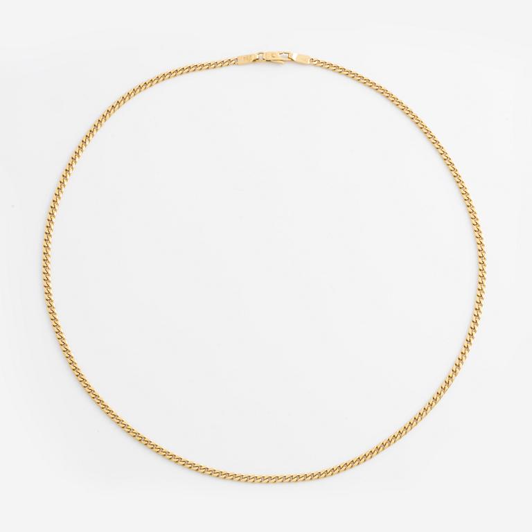 Collier, guld, pansarlänk.