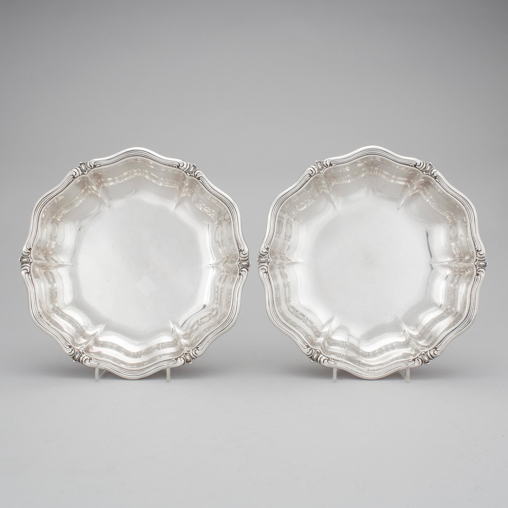 SKÅLAR, ett par, silver, K. Andersson, Stockholm, 1920. Vikt ca 1000 gram.
