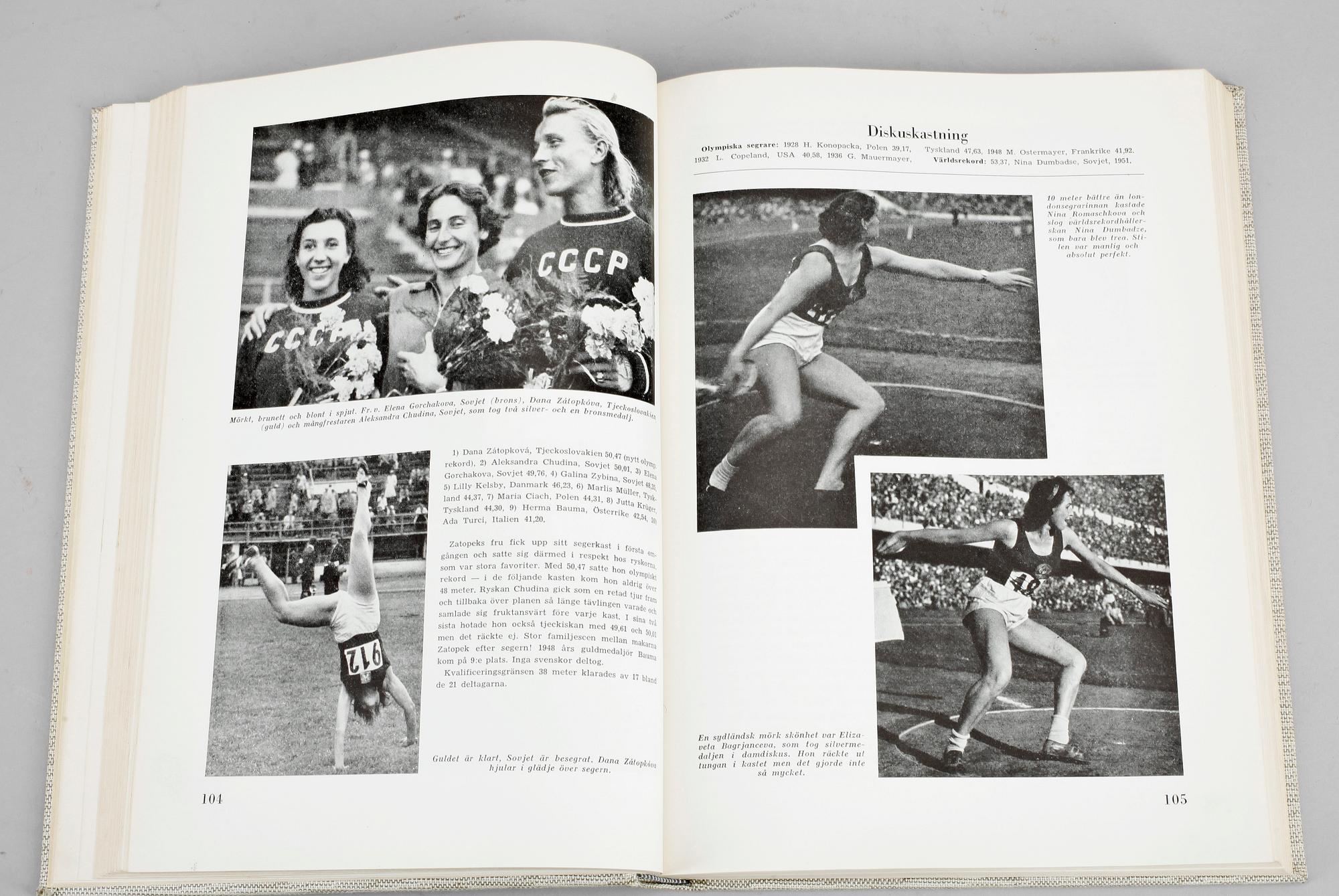 BOK. Olympiaden Helsingfors 1952 med Vinterspelen Oslo.