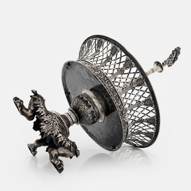 Gustaf Folcker, kakfat, silver, Stockholm 1839.