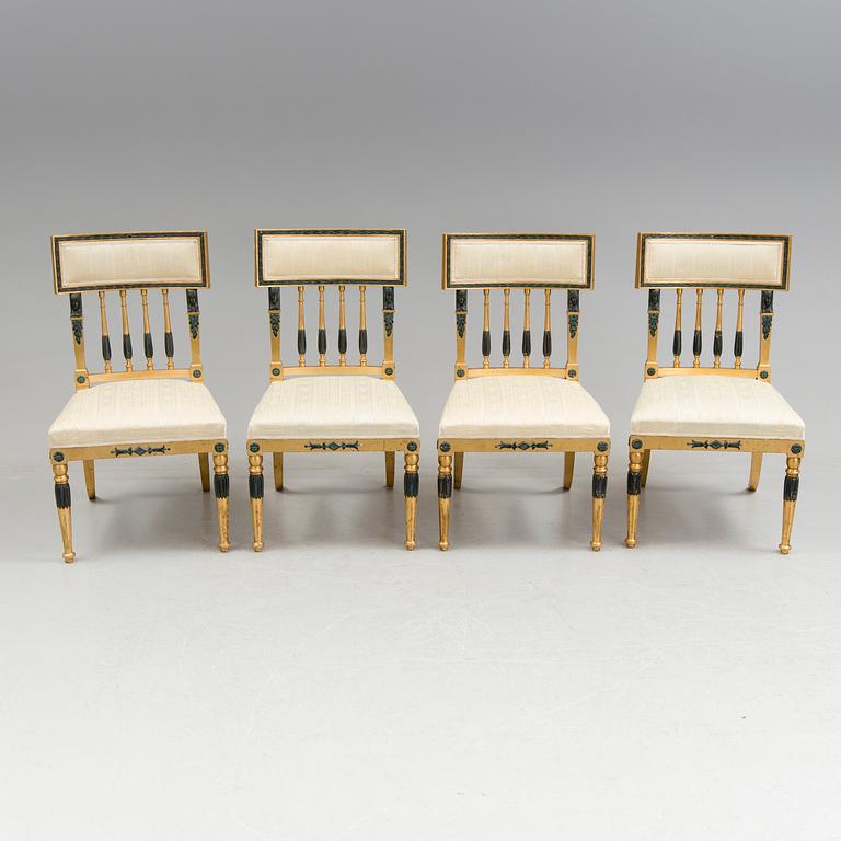 STOLAR, 4 st, Nordiska Kompaniet, empirestil, 1900-talets.