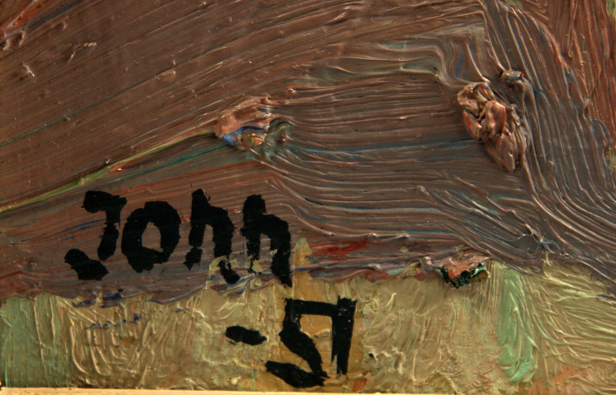 GUNNAR JONN, olja på pannå, sign o dat -51.
