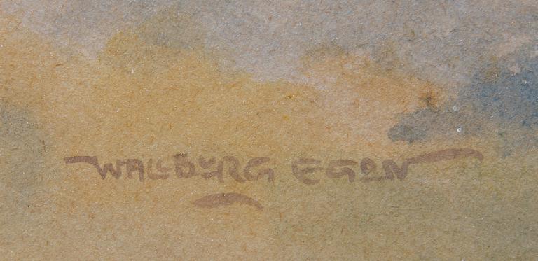 EGON WALLBURG, akvarell, sign.