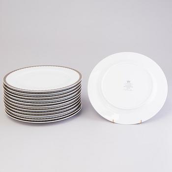 SIGVARD BERNADOTTE, A 58-piece porcelain dinner set, "Christineholm".