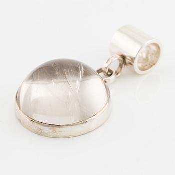 Cecilia Johansson, a silver and rutilated quartz pendant, Gothenburg 1979/80.