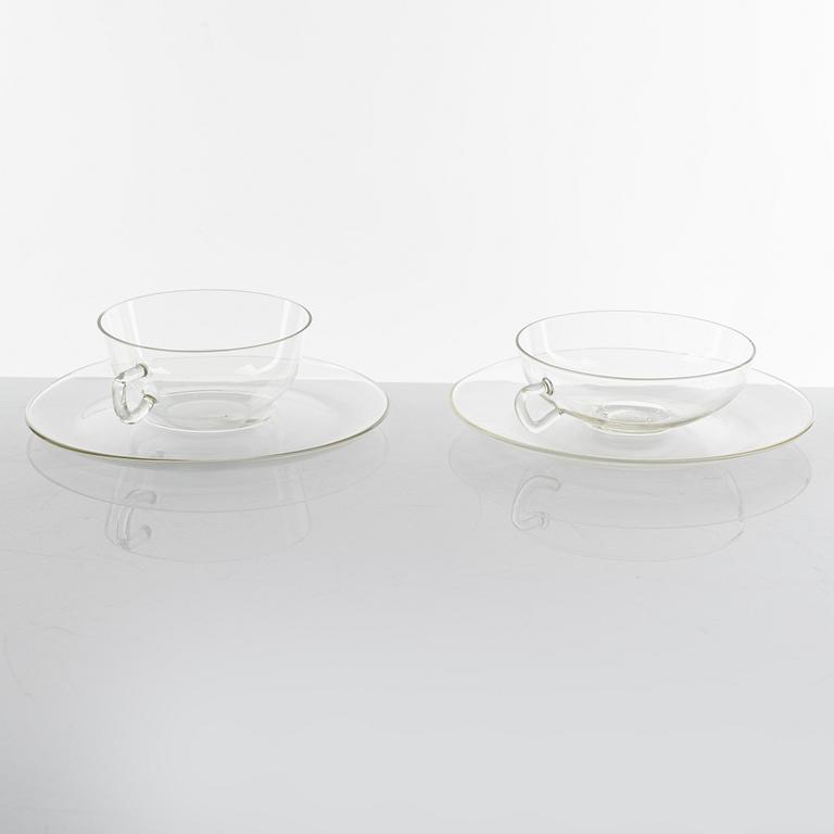 Wilhelm Wagenfeld, 115 glass service pieces, Jenaer Glaswerk, Schott & Gen, Germany.