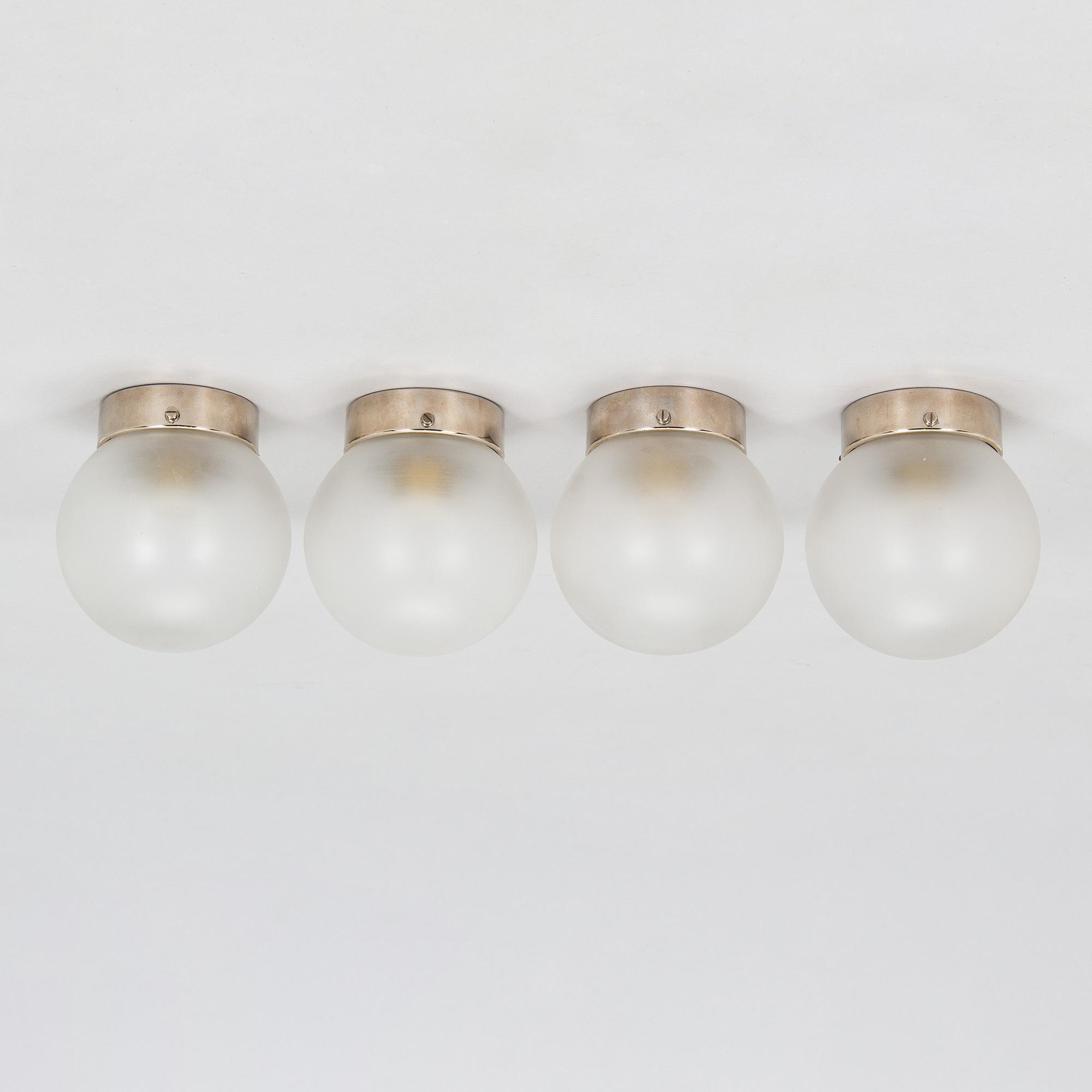 Ceiling lamps 4 pcs, model EA 11 Itsu, mid-20th century.
