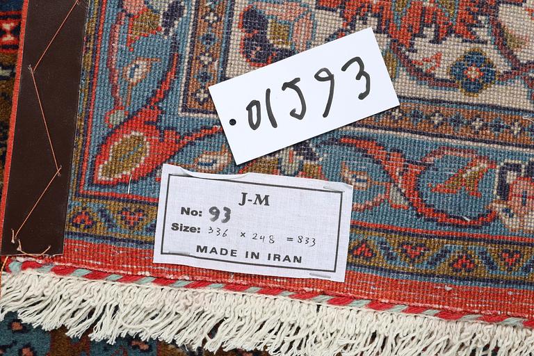 A carpet, Qum, ca 336 x 248 cm.