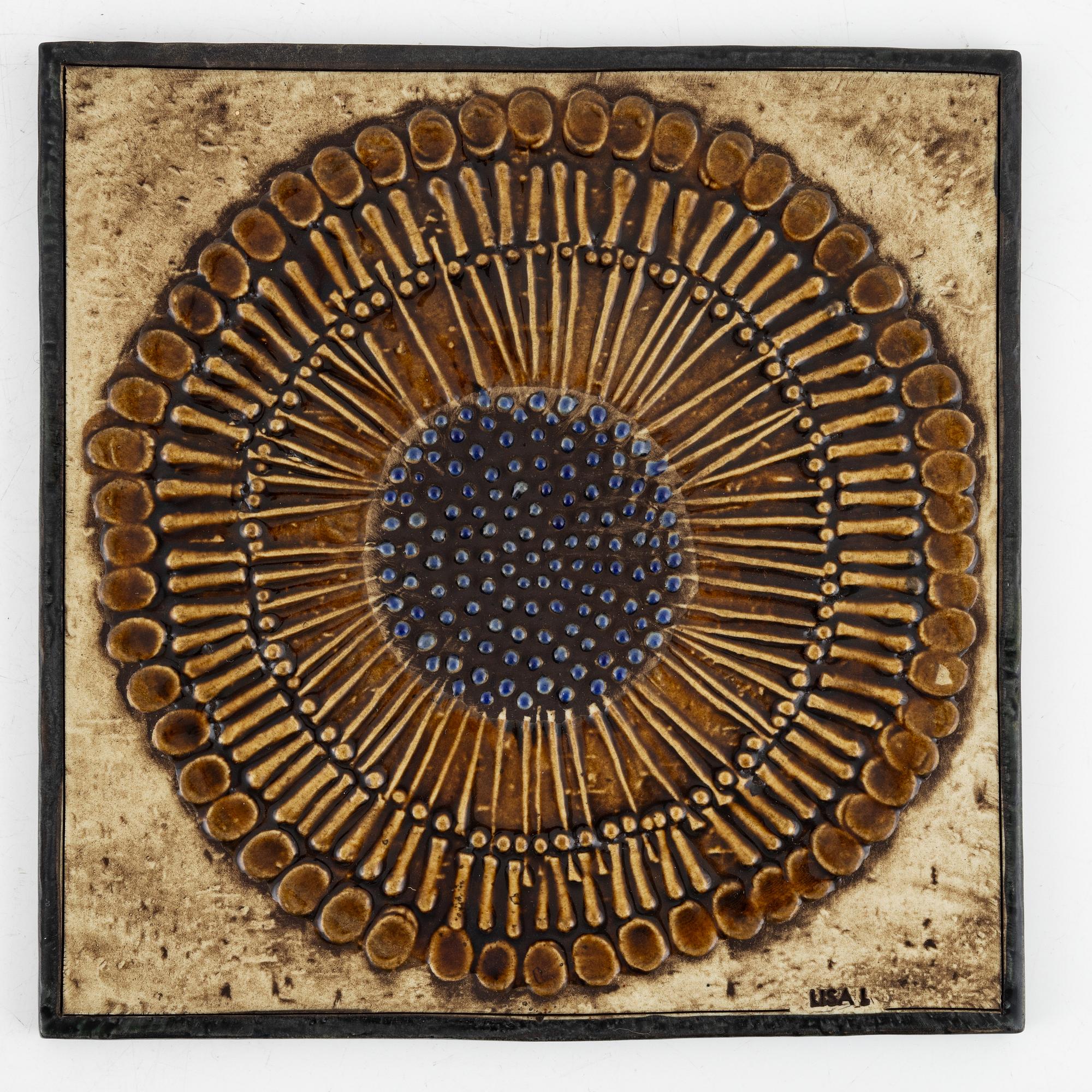 Lisa Larson, väggreliefer, 4 st, Gustavsberg.