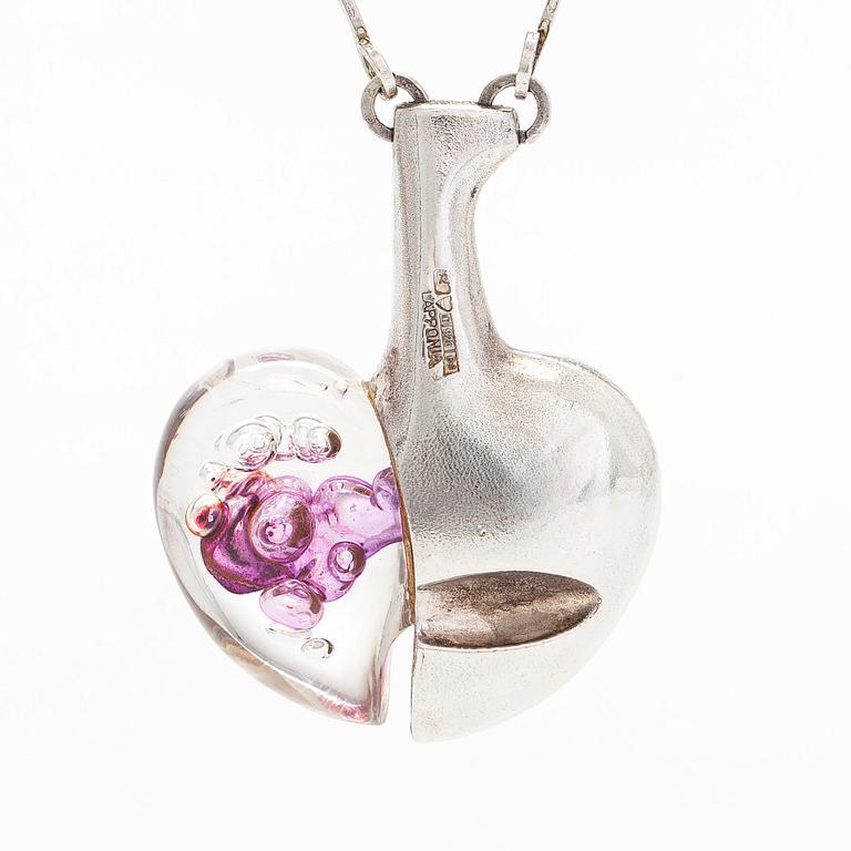 Björn Weckström, “Space Apple”, necklace, silver and acrylic, Lapponia, 1979.
