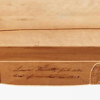 A Gustavian table by G Haupt (master in Stockholm 1770-1784), signed and dated 1781.