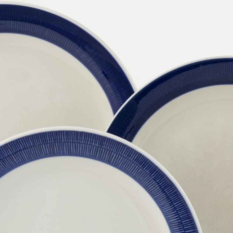 Hertha Bengtson, dinner service, porcelain, 27 pieces, "Koka Blå", Rörstrand.