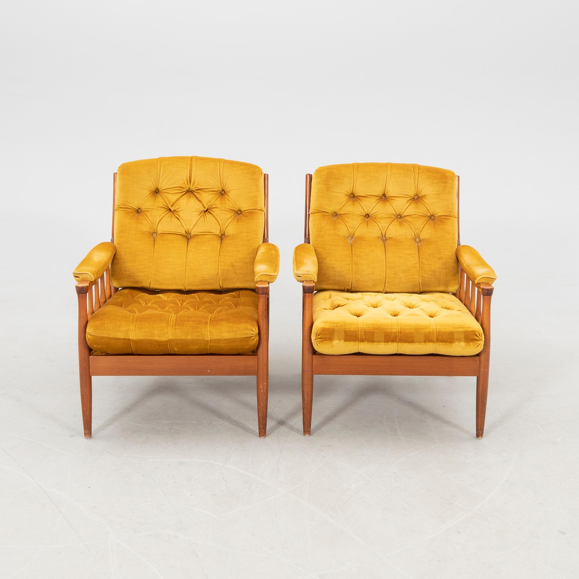 Armchairs, a pair by Fargas Denmark, second half of the 20th century.