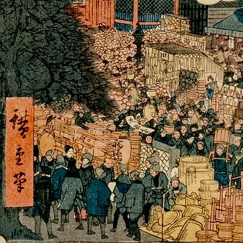 Ando Hiroshige, träsnitt Japan, 1800-tal.